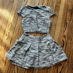 Alice & Olivia Mini Skirt & Crop Top Set